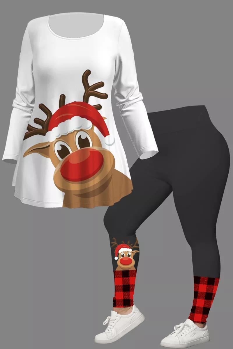 Christmas Creative Printing 3D Digital Casual Loose Men And Women Round Neck Suit