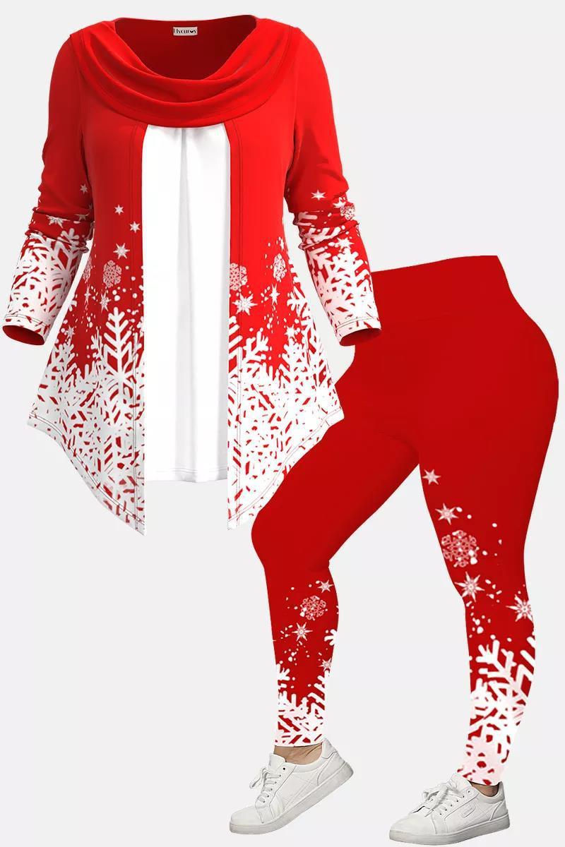 Christmas Creative Printing 3D Digital Casual Loose Men And Women Round Neck Suit